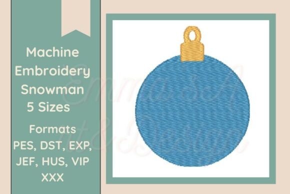 Christmas Bauble Machine Embroidery