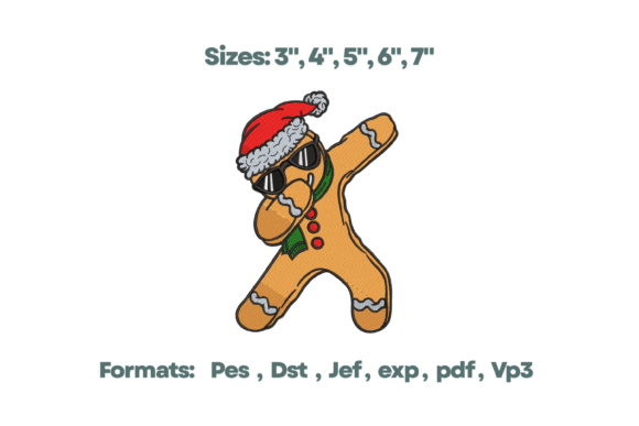 Dabbing Gingerbread Embroidery