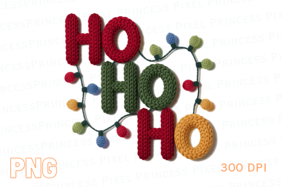 Ho Ho Ho PNG, Faux Embroidery Christmas