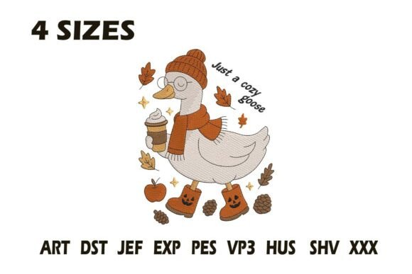 Just a Cozy Goose Embroidery