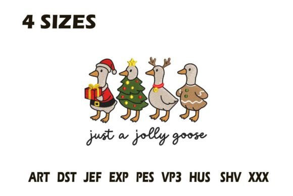 Just a Jolly Goose Christmas Embroidery