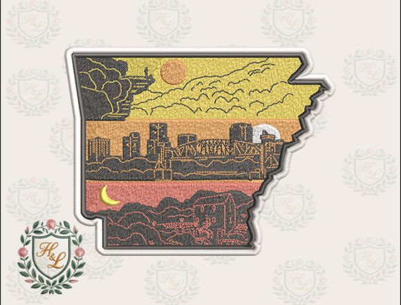 Layers of Arkansas Embroidery Files