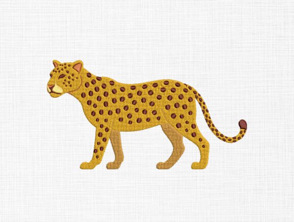 Leopard Animal Embroidery Design