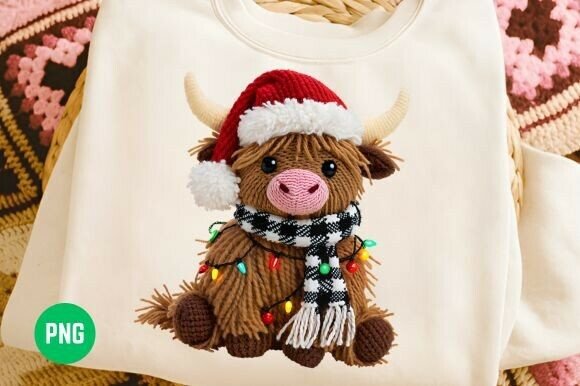 Merry Christmas PNG: Faux Embroidery PNG