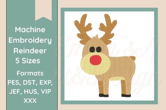 Reindeer Machine Embroidery Design