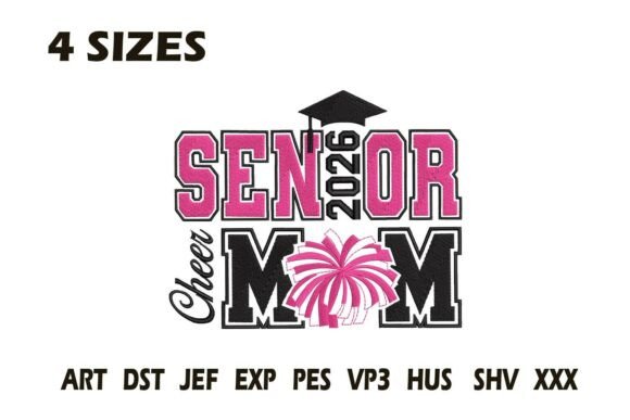 Senior Cheer Mom 2026 Embroidery
