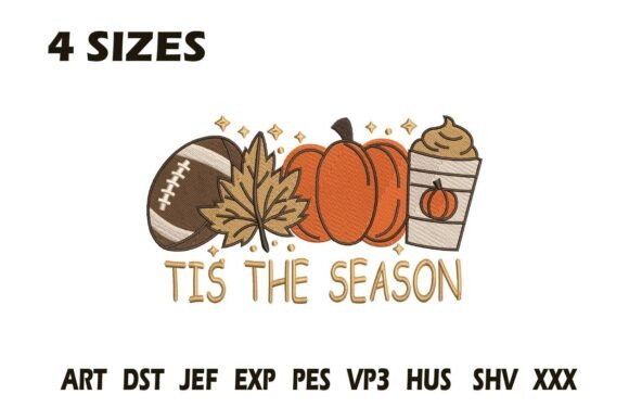 Tis the Season Fall Pumpkin Embroidery