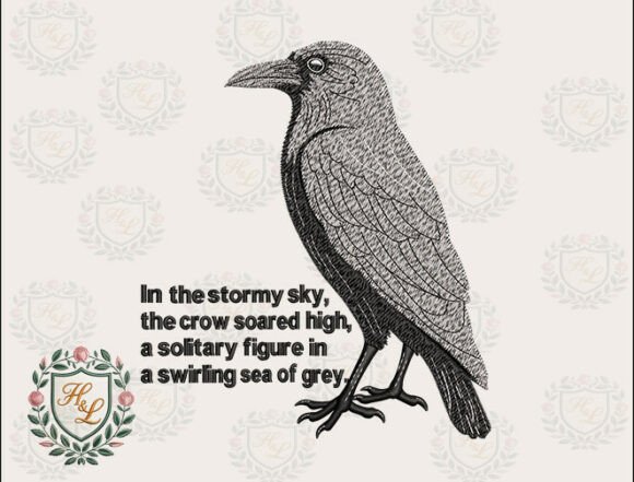 Wildlife Crow Embroidery Files